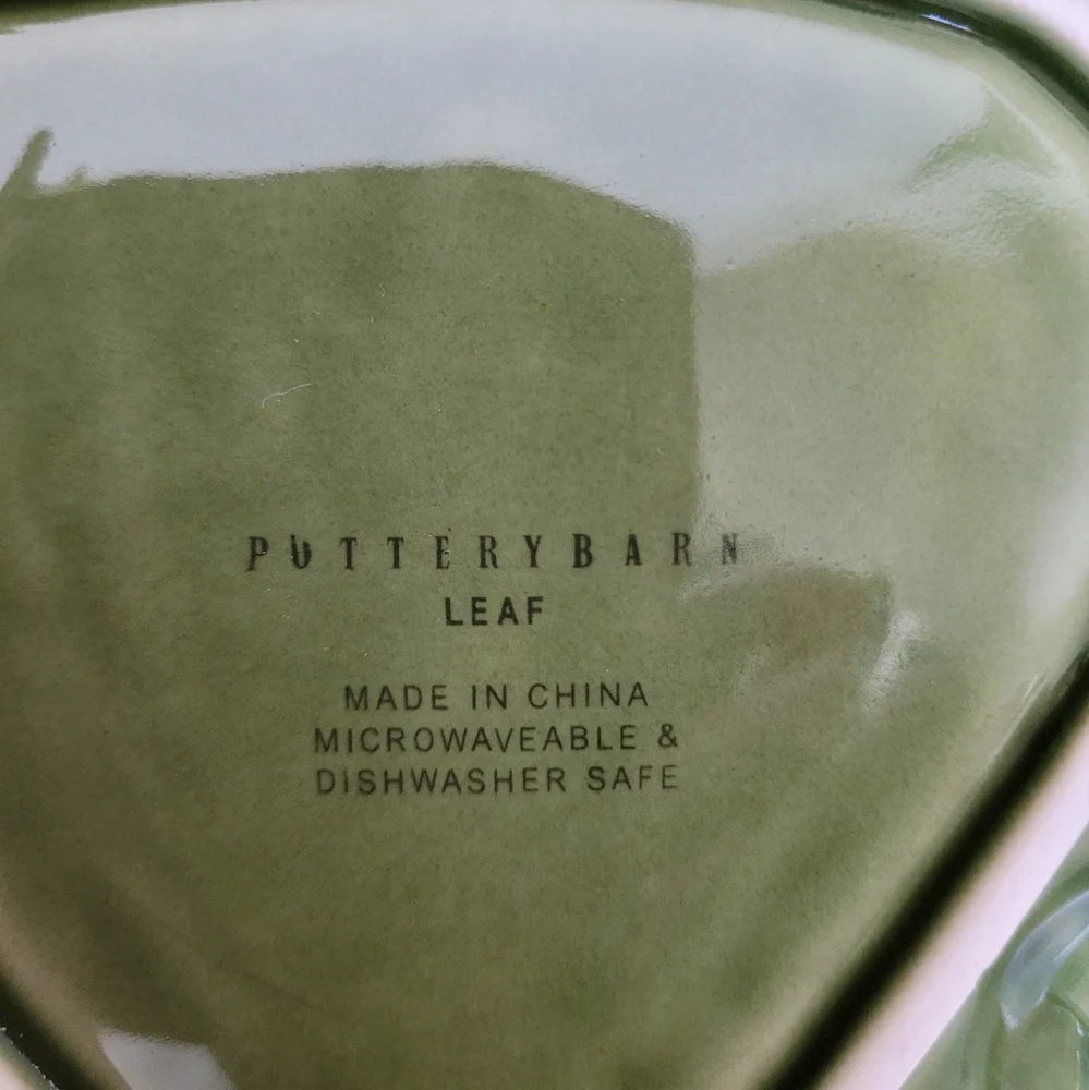 Pottery Barn Leaf Shaped Plates Brand New